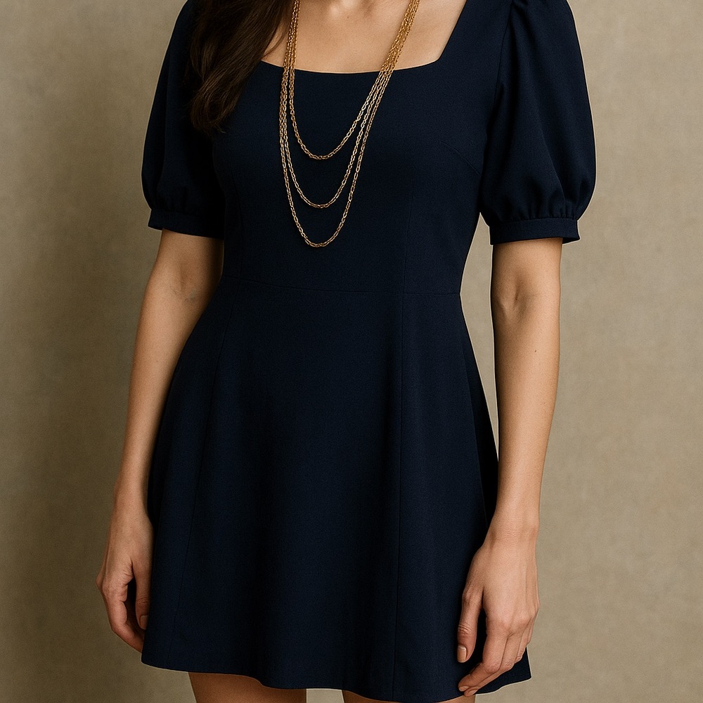 Vintage Gorgeous August Silk Royal Blue Dress 🌸